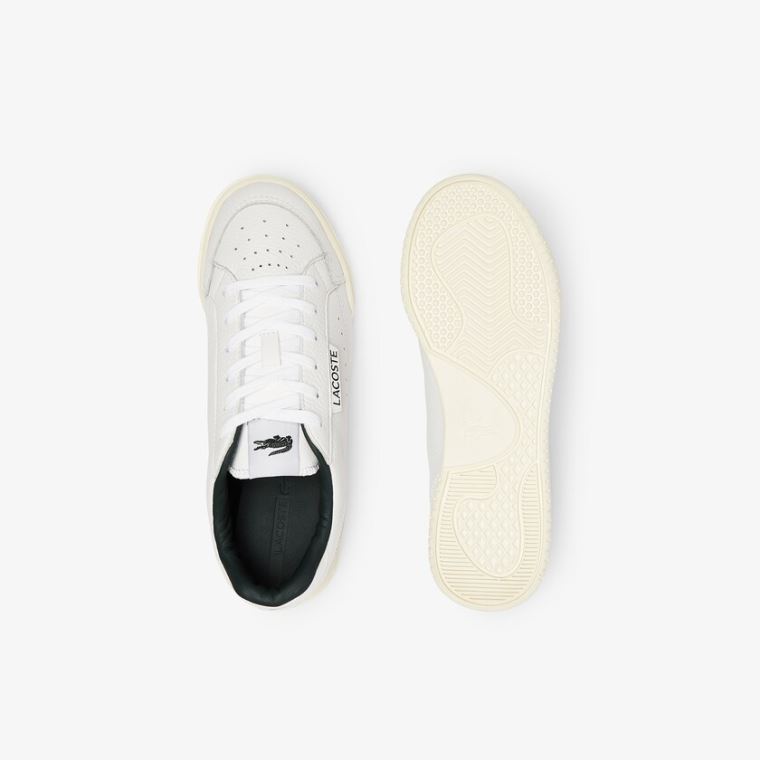 Lacoste Twin Serve Luxe Lær and Syntetisk Sneakers Hvite | DriNt8rW