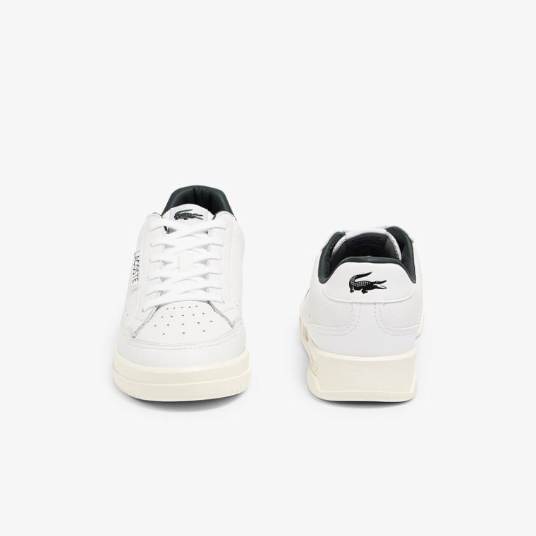 Lacoste Twin Serve Luxe Lær and Syntetisk Sneakers Hvite | DriNt8rW