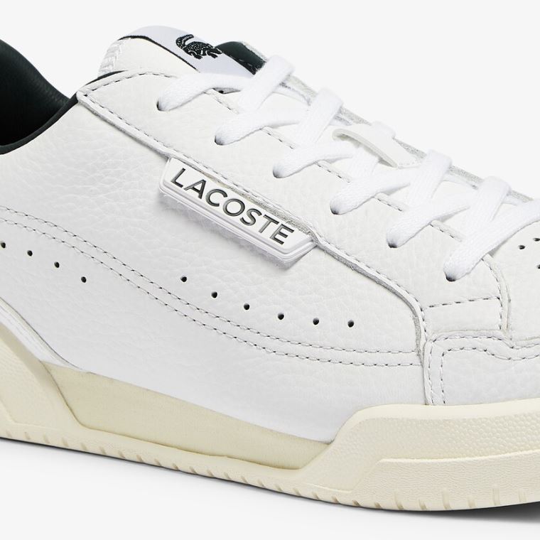 Lacoste Twin Serve Luxe Lær and Syntetisk Sneakers Hvite | DriNt8rW