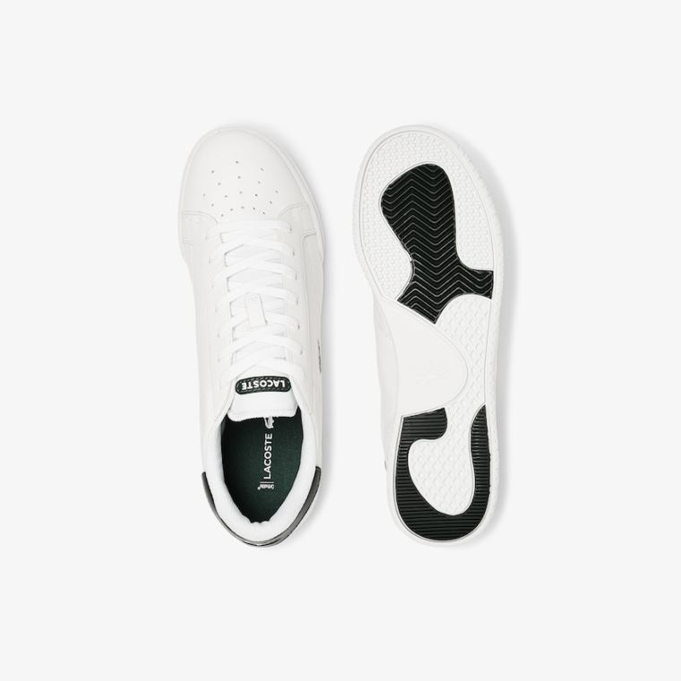 Lacoste Twin Serve Lær Colour-Pop Sneakers Hvite | lici7Xrp