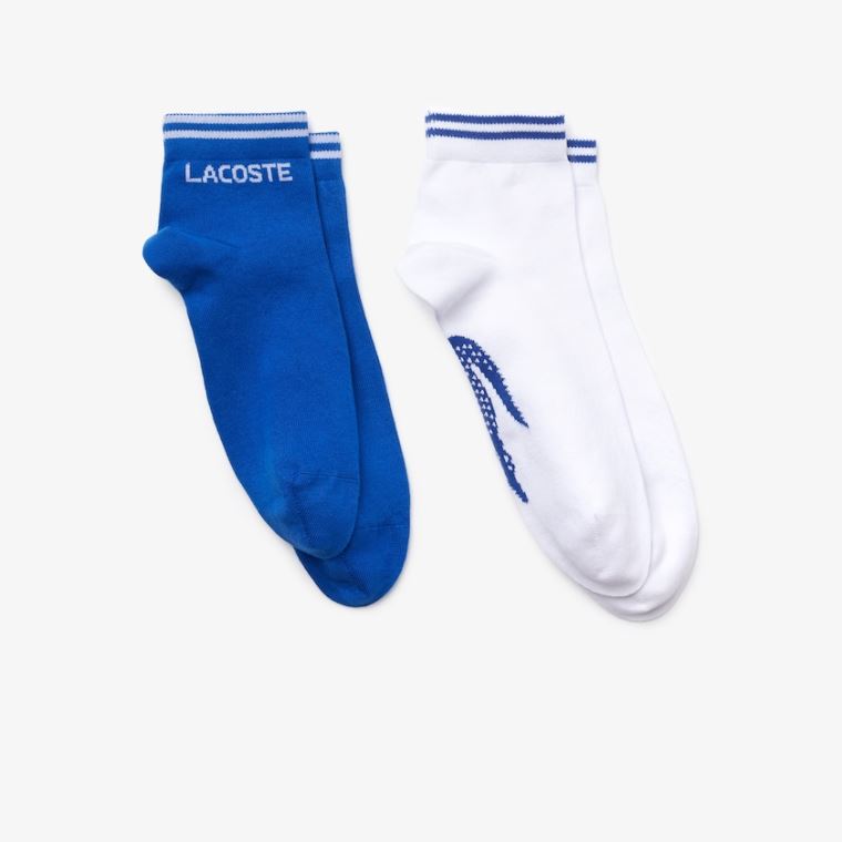 Lacoste Two-Pack Of SPORT Bomull Socks Blå Hvite | 39Wevxrv