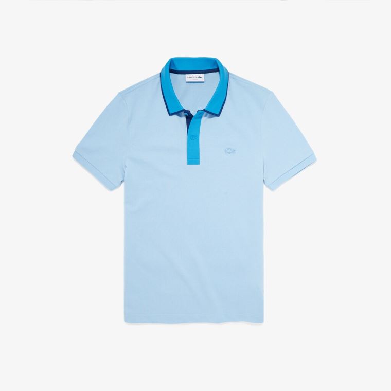 Lacoste Two-Tone Collared Polo Turkis Gul Lilla Rosa | njRA5QVJ