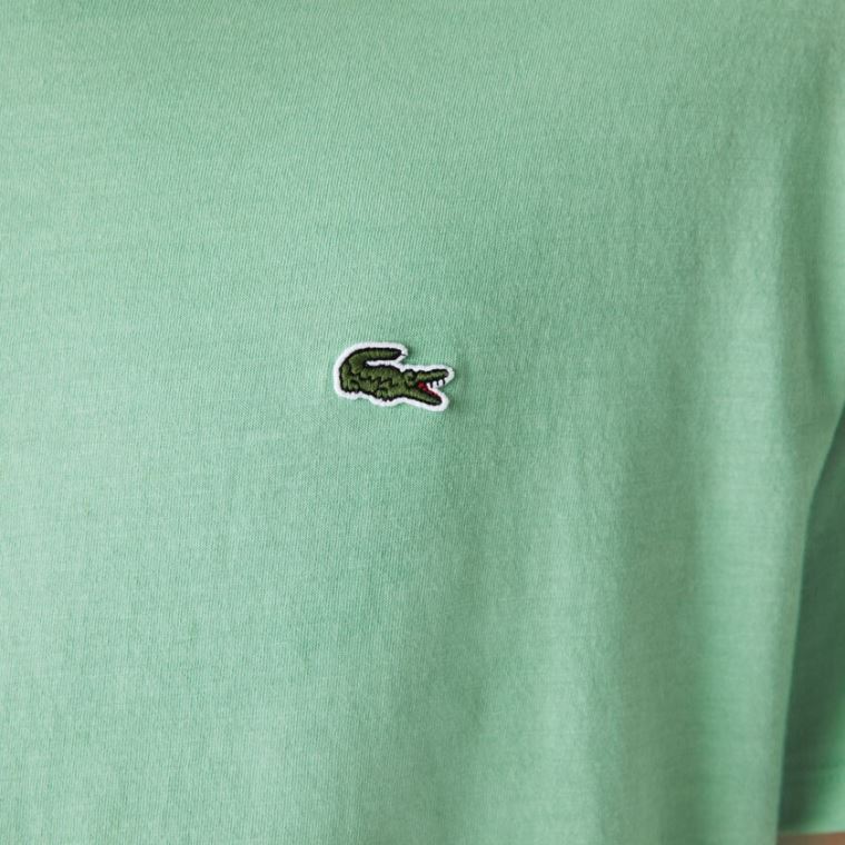 Lacoste V-neck Pima Bomull Jersey T-shirt Grønn | JsKBsq5a