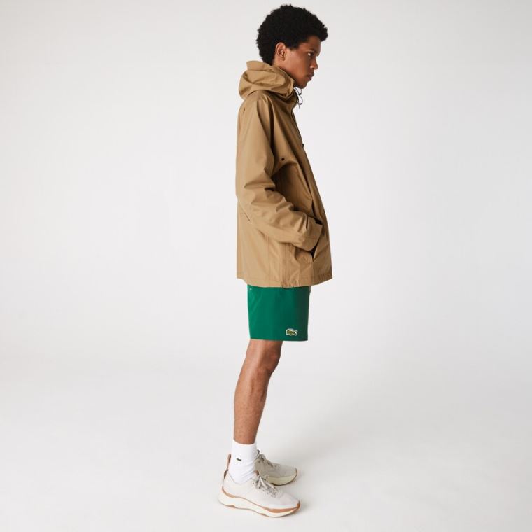 Lacoste Vann-Resistant Hette Windbreaker Beige | XfSW4LYx