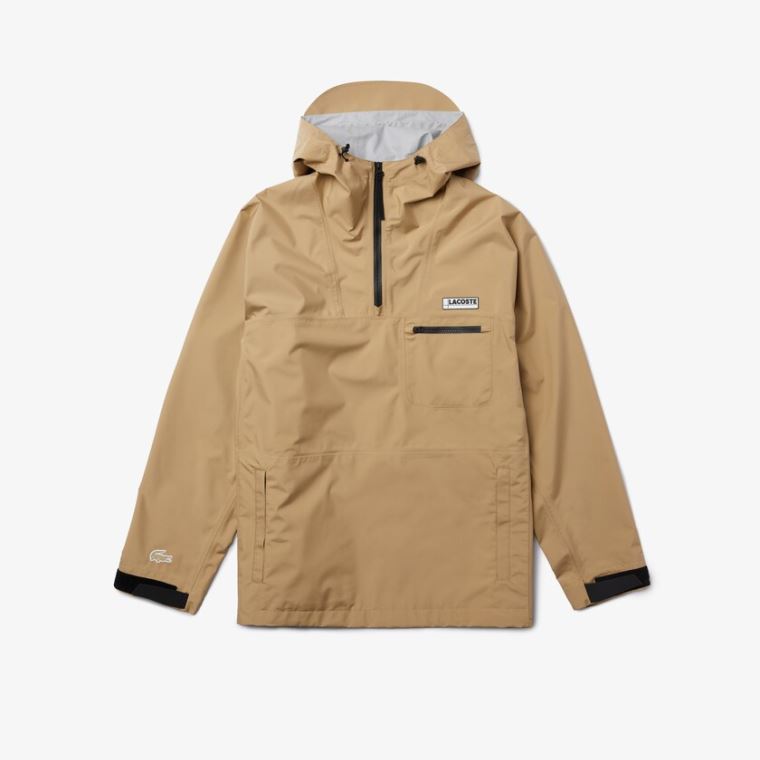 Lacoste Vann-Resistant Hette Windbreaker Beige | XfSW4LYx