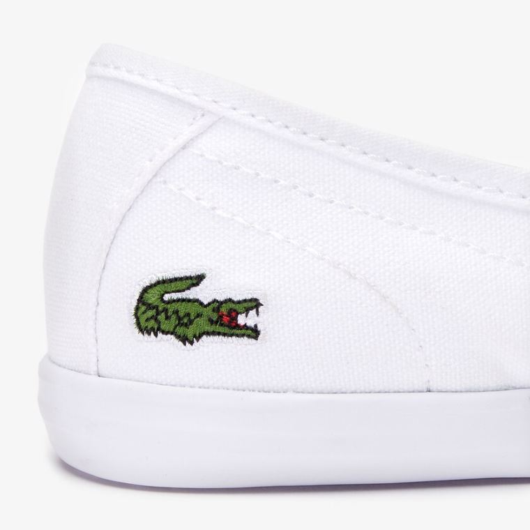 Lacoste Ziane Canvas Sneakers Hvite | yAmBGyw2