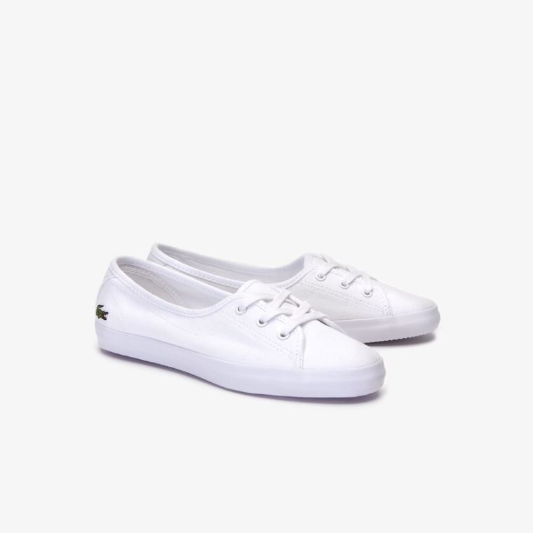 Lacoste Ziane Chunky Canvas Sneakers Hvite | 97MMzG5j