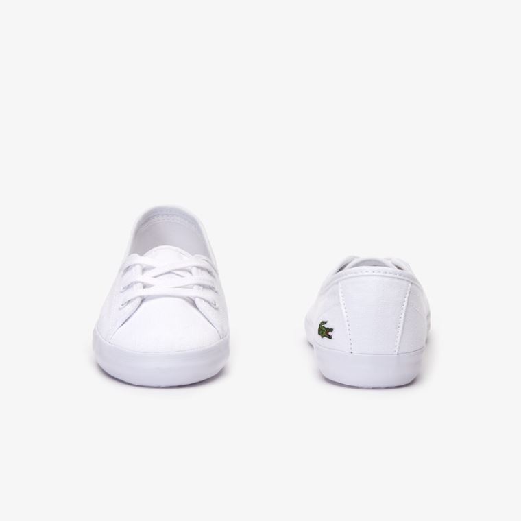 Lacoste Ziane Chunky Canvas Sneakers Hvite | 97MMzG5j