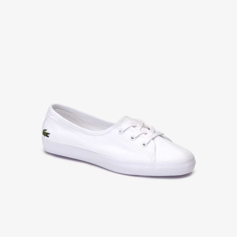 Lacoste Ziane Chunky Canvas Sneakers Hvite | 97MMzG5j