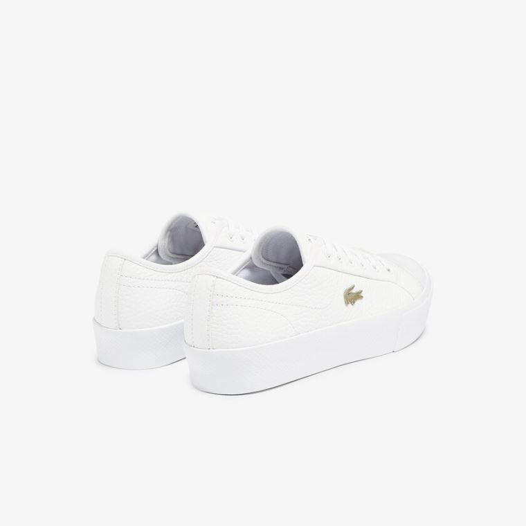 Lacoste Ziane Plus Grand Lær Sneakers Hvite | KAqYLCle