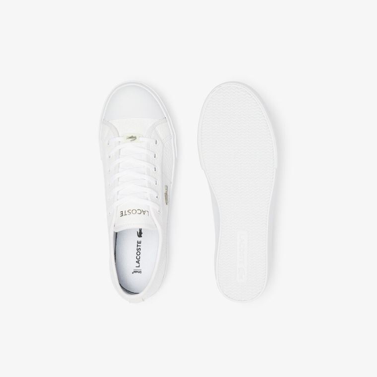 Lacoste Ziane Plus Grand Lær Sneakers Hvite | KAqYLCle