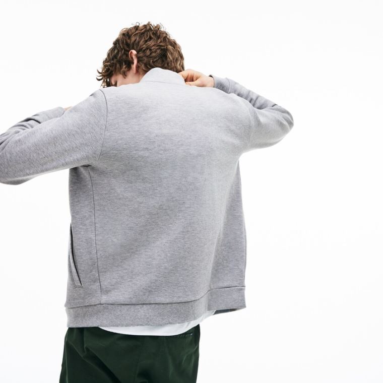 Lacoste Zip Fleece Sweatshirt Grå | n9b26NLD