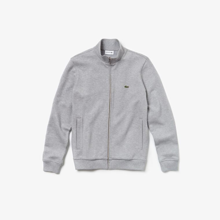 Lacoste Zip Fleece Sweatshirt Grå | n9b26NLD