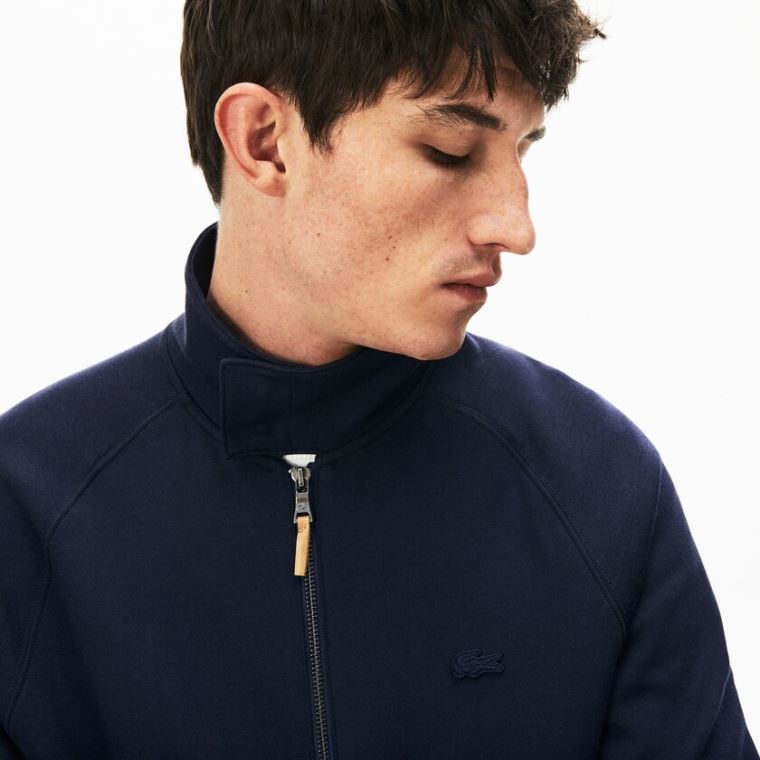 Lacoste Zippered Solid Sweatshirt Marineblå Blå Khaki Grønn | 0PteVnZS