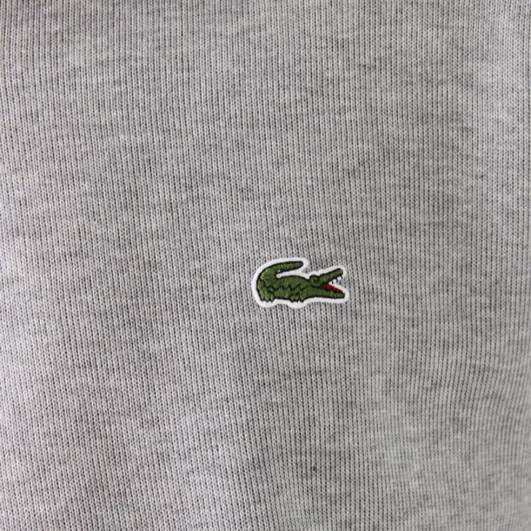 Lacoste Zippered Stand-Up Collar Bomull Sweatshirt Grå | 74GF9Edq