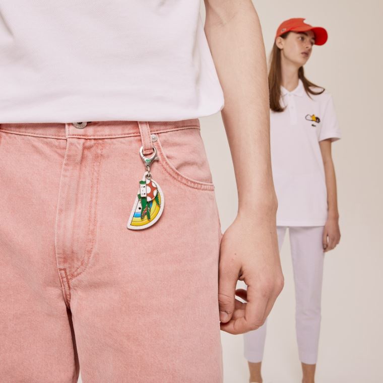 Lacoste x FriendsWithYou Coloured Metal Charm Keyring Gul | 5uvV1iZu