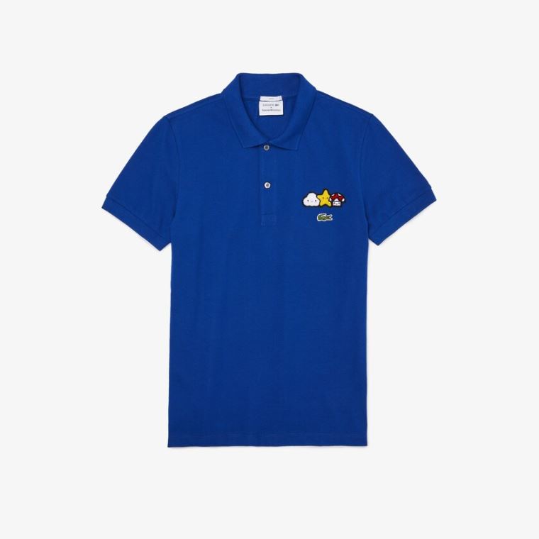 Lacoste x FriendsWithYou Design Classic Fit Polo Shirt Blå | 89s9p21m