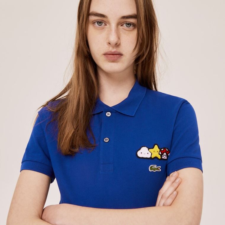 Lacoste x FriendsWithYou Design Classic Fit Polo Shirt Blå | 89s9p21m