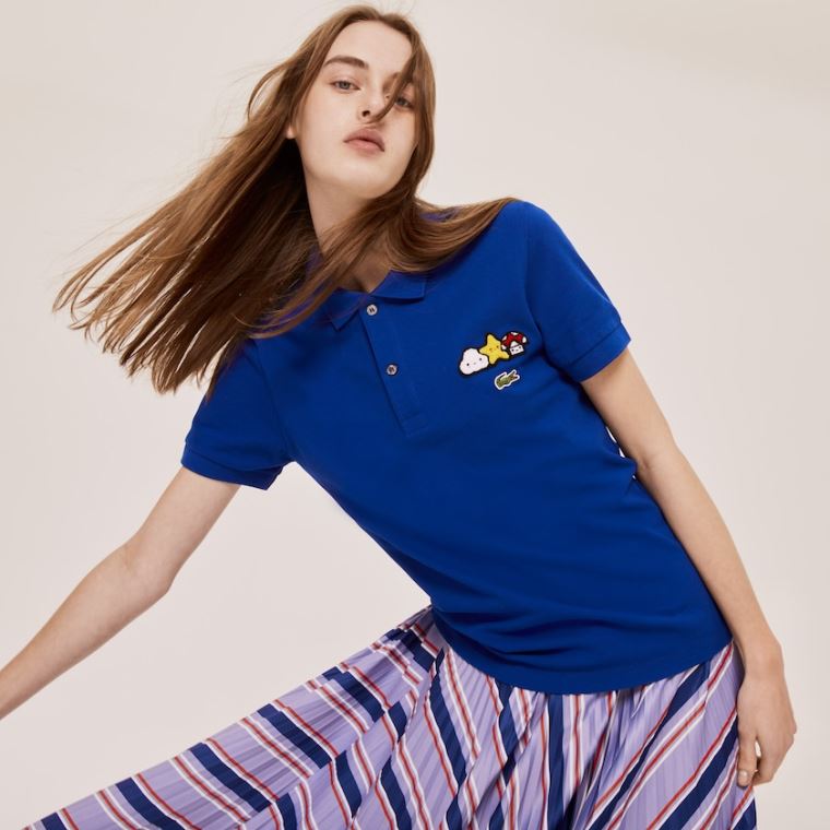 Lacoste x FriendsWithYou Design Classic Fit Polo Shirt Blå | N7eb1tQd