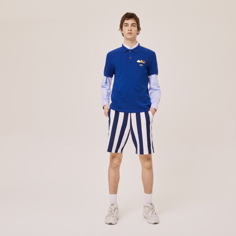 Lacoste x FriendsWithYou Design Classic Fit Polo Shirt Blå | N7eb1tQd