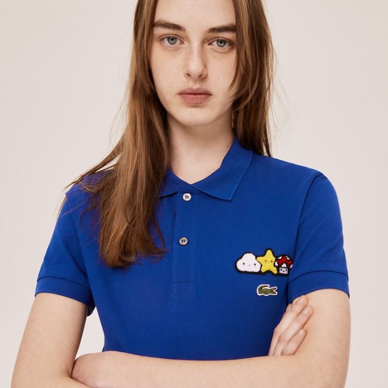 Lacoste x FriendsWithYou Design Classic Fit Polo Shirt Blå | N7eb1tQd