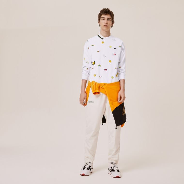 Lacoste x FriendsWithYou Design Sweatshirt Hvite | 0TtZxXu6