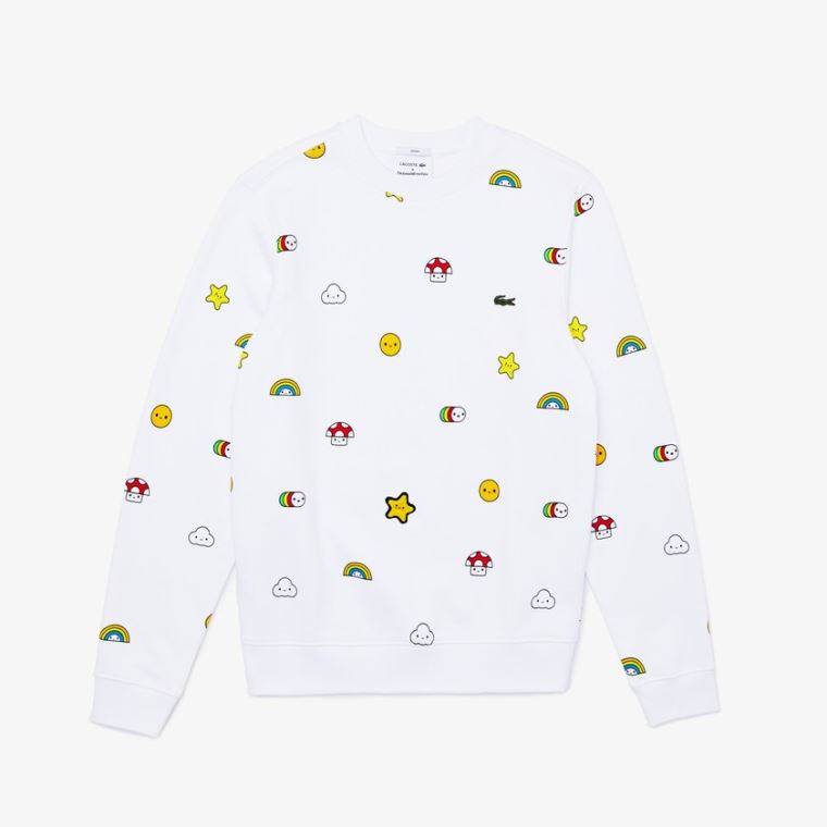 Lacoste x FriendsWithYou Design Sweatshirt Hvite | 0TtZxXu6