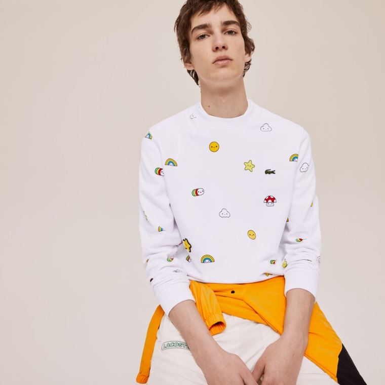 Lacoste x FriendsWithYou Design Sweatshirt Hvite | 0TtZxXu6