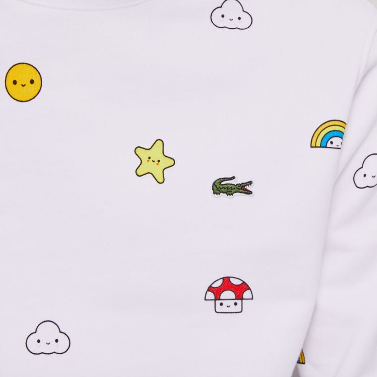 Lacoste x FriendsWithYou Design Sweatshirt Hvite | 0TtZxXu6