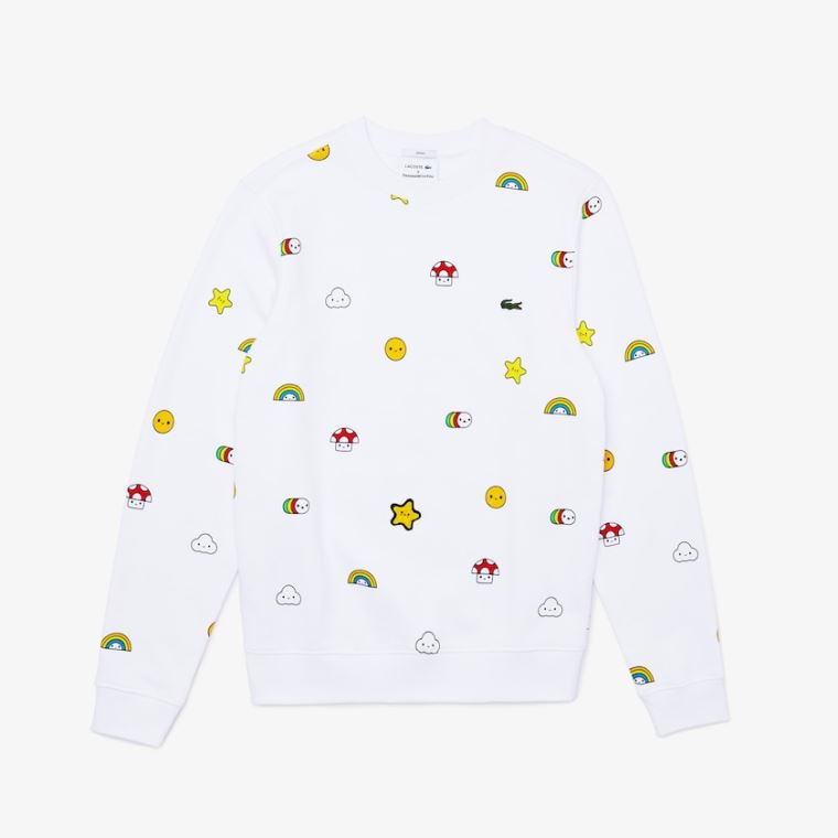 Lacoste x FriendsWithYou Design Sweatshirt Hvite | OcfEGiaB