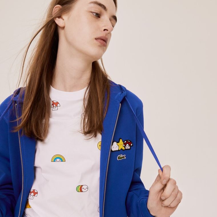 Lacoste x FriendsWithYou Design Zippered Jacket Blå | iCZebdgH