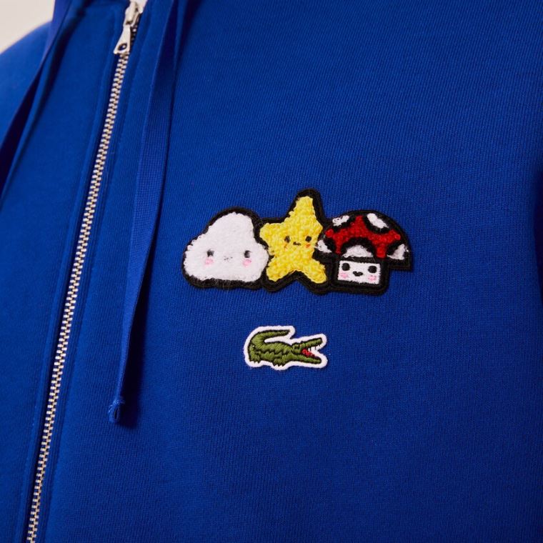 Lacoste x FriendsWithYou Design Zippered Jacket Blå | iCZebdgH