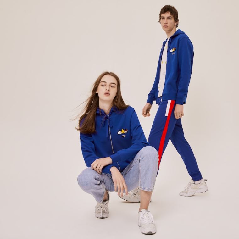 Lacoste x FriendsWithYou Design Zippered Jacket Blå | iCZebdgH