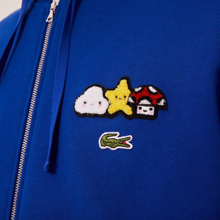 Lacoste x FriendsWithYou Design Zippered Jacket Blå | mny8OGN2