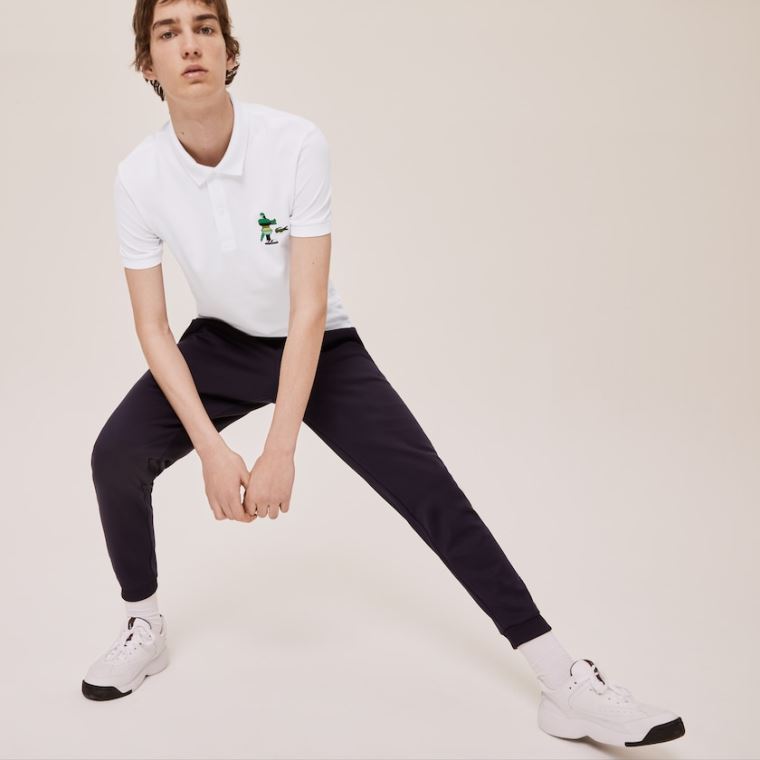 Lacoste x Jeremyville Design Classic Fit Polo Shirt Hvite | jWaXAT0s