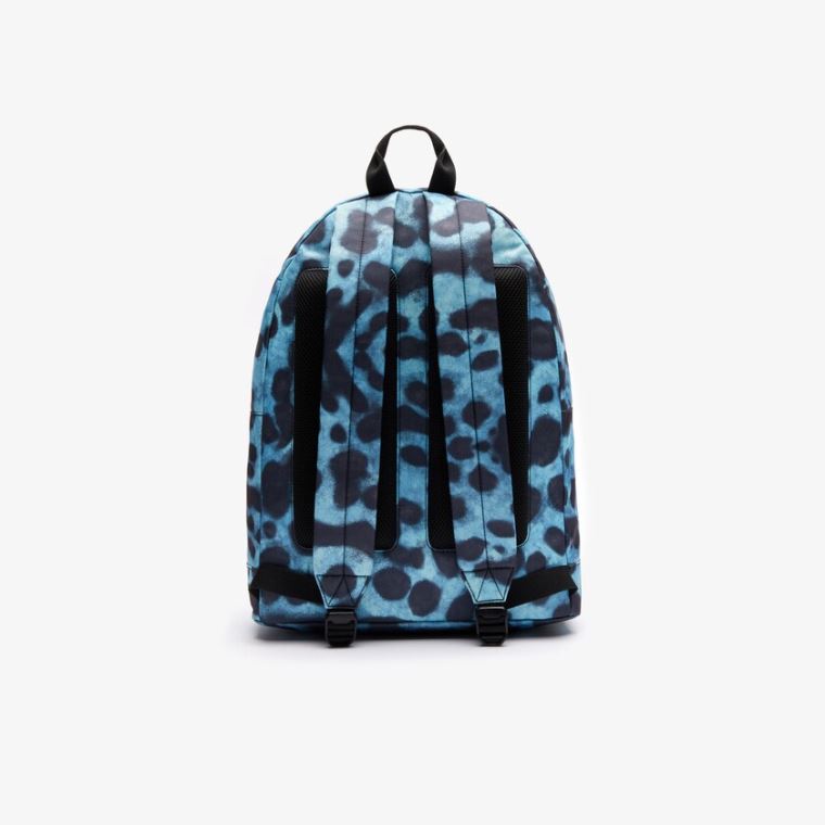 Lacoste x National Geographic Animal Print Backpack Blå Svarte | 8jhyaPv4