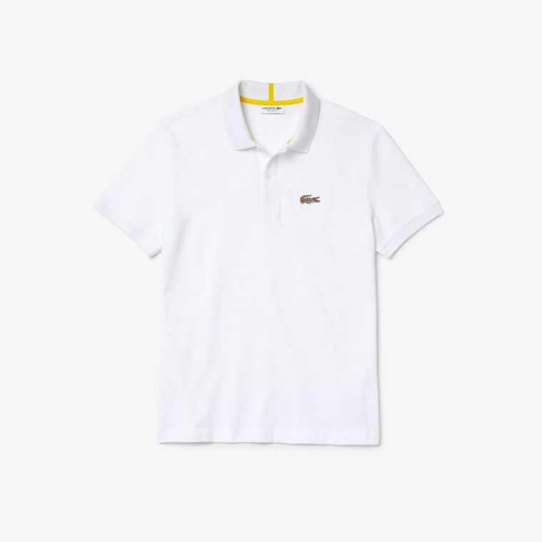 Lacoste x National Geographic Regular Fit Organic Bomull Polo Shirt Hvite | AmzZ4ac1