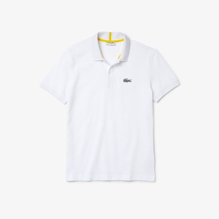 Lacoste x National Geographic Regular Fit Organic Bomull Polo Shirt Hvite | LPMFIHkf