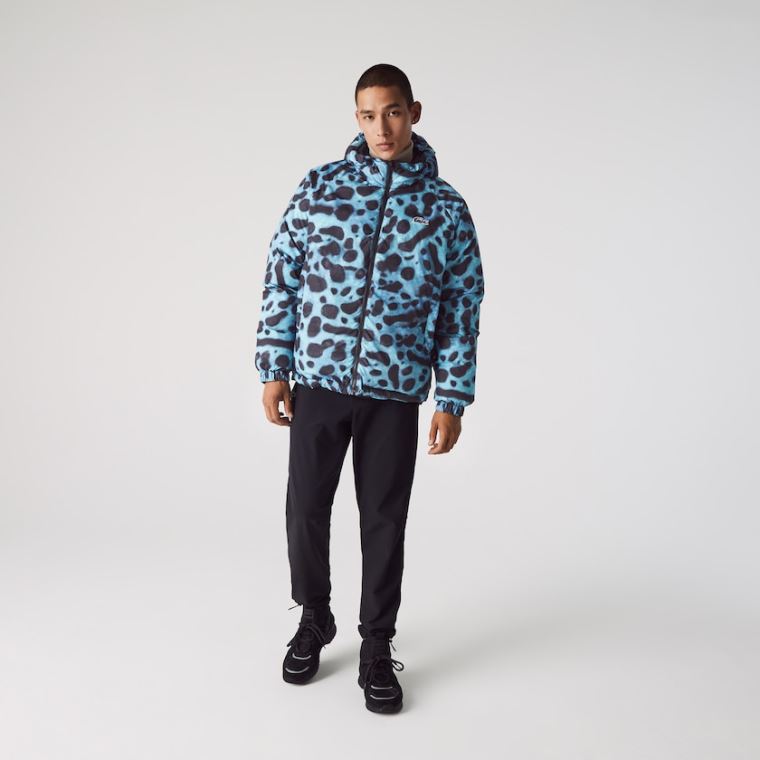 Lacoste x National Geographic Reversible Quilted Zip Jacket Hvite Marineblå Blå | vKjWnTYJ