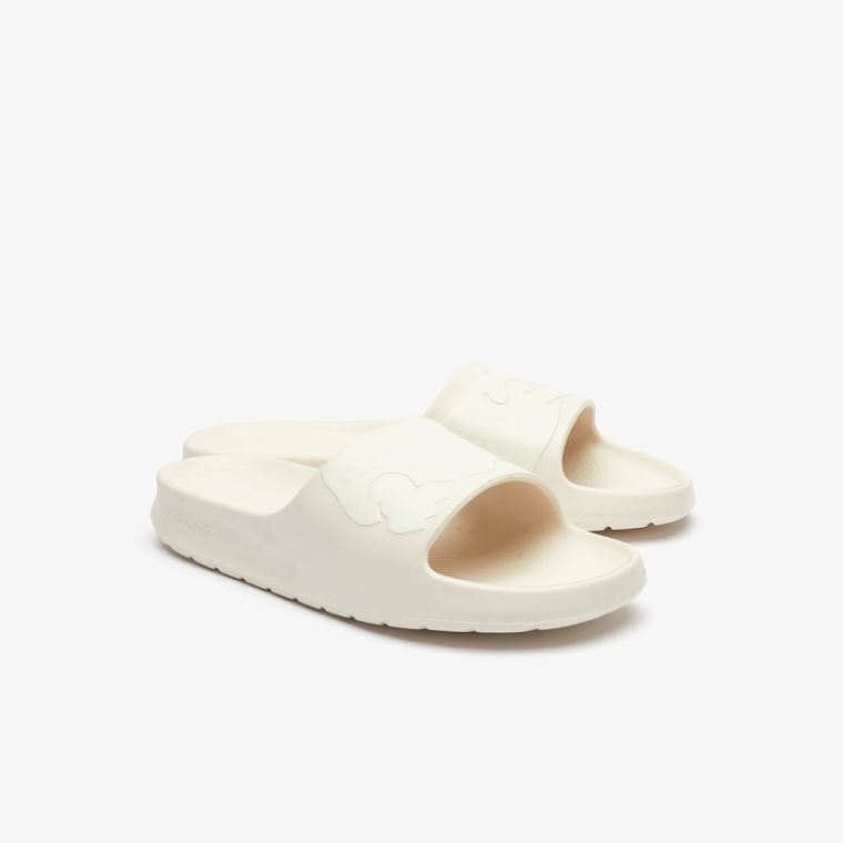 Lacoste x Ricky Regal Syntetisk Crocodile Slides Beige | J1EgLQUg