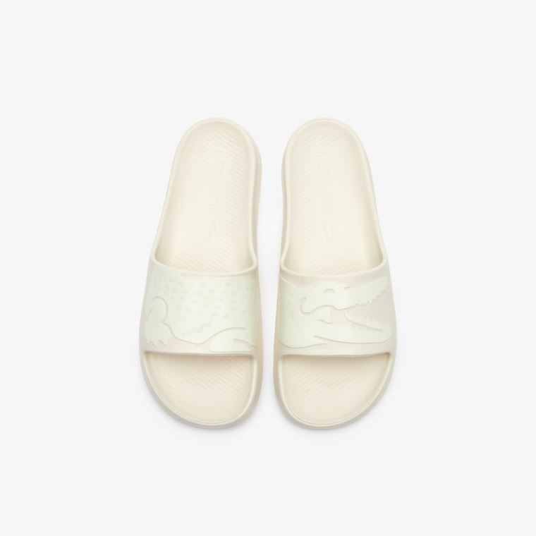 Lacoste x Ricky Regal Syntetisk Crocodile Slides Beige | J1EgLQUg