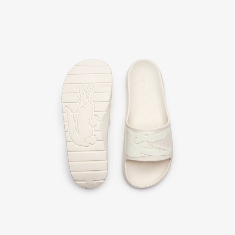 Lacoste x Ricky Regal Syntetisk Crocodile Slides Beige | J1EgLQUg